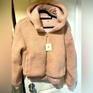 Pink teddy coat